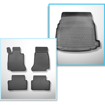 Sats bagagerumsmatta och bilmattor TPE PREMIUM måttillverkade till: Mercedes-Ben