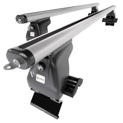 Taklasthållare till Nissan Almera mk II Kombikupé (2000-2006) - silver takräcke - takhållare -utan fästelement - Aluminium