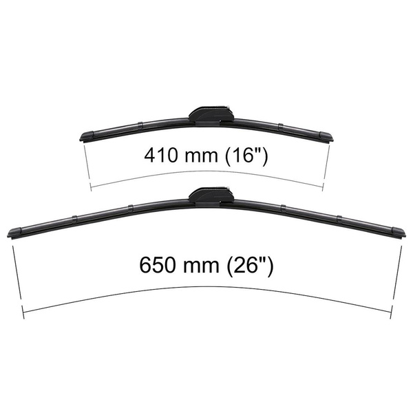 Vindrutetorkarblad till Hyundai Accent IV Sedan (11.2010-2020) - platta torkarblad