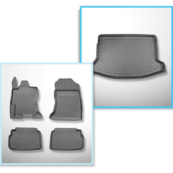 Sats bagagerumsmatta och bilmattor TPE måttillverkade till: Subaru XV II e-Boxer
