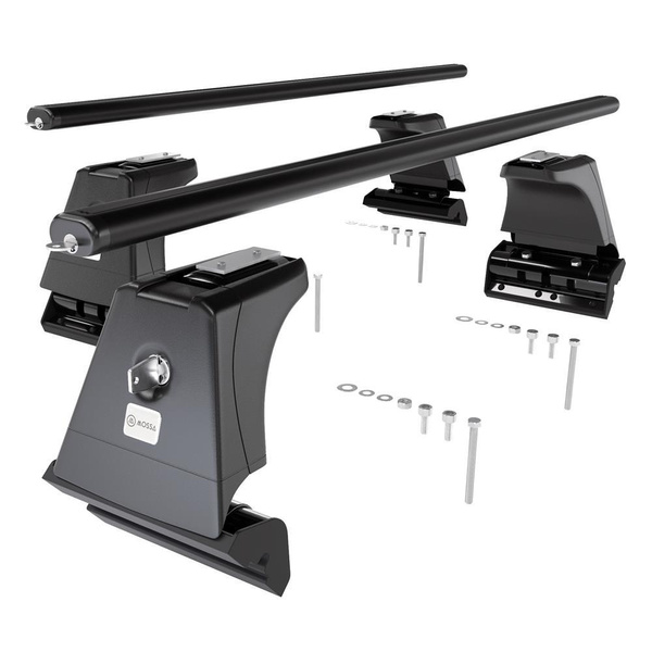 Taklasthållare till BMW Serie 3 G20 Limousine (2019-....) - svart takräcke - takhållare - fästpunkter - Aluminium