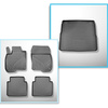 Sats bagagerumsmatta och bilmattor TPE PREMIUM måttillverkade till: Honda CR-V RW V SUV (10.2018-07.2023) - 5 platser; övre bagagerum (jämn inlastningströskel); rörligt golv i översta läget; även till hybrid; utan tredje raden
