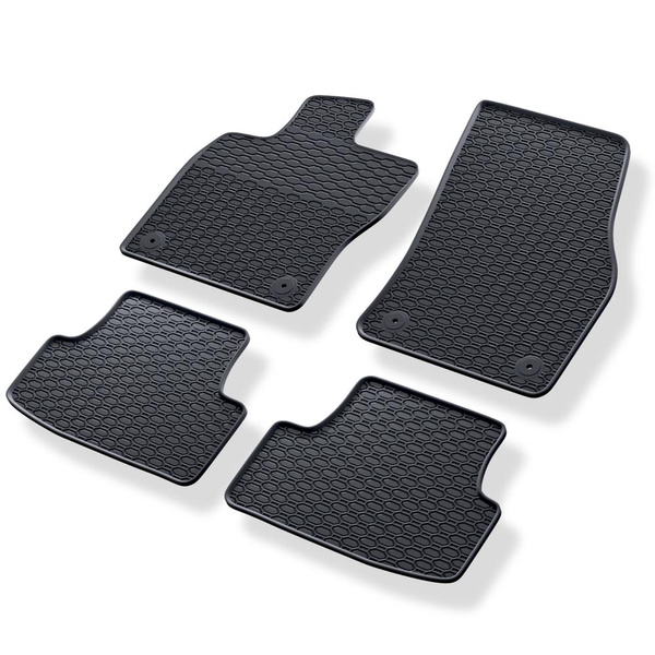 Gummimattor till bil Audi Q2 SUV (2016-....) - svart - 4 st.