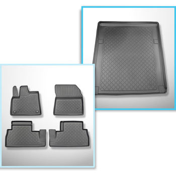 Sats bagagerumsmatta och bilmattor TPE måttillverkade till: Citroen Berlingo III