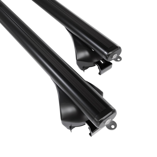 Taklasthållare till BMW iX3 G08 SAV (2021-....) - svart takräcke - takhållare - integrerad reling - Aluminium