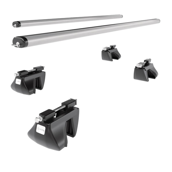 Taklasthållare till Dacia Sandero II Stepway Crossover (2009-2020) - silver takräcke - takhållare -takreling - Aluminium