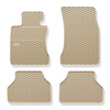 Gummimattor till bil BMW Serie 5 E60, E61 Limousine, Touring (2003-2010) - beige - 4 st.