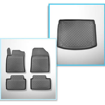Sats bagagerumsmatta och bilmattor TPE måttillverkade till: Kia XCeed Crossover 