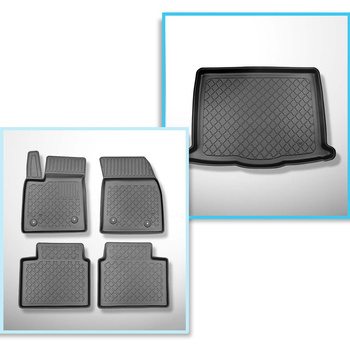 Sats bagagerumsmatta och bilmattor TPE måttillverkade till: Ford Focus IV Kombik