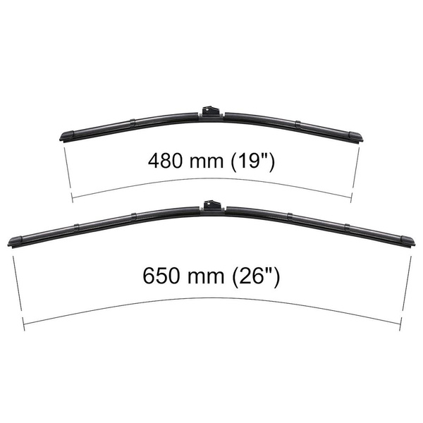 Vindrutetorkarblad till BMW Serie 2 F45, F46 Active Tourer, Gran Tourer (09.2014-2021) - platta torkarblad