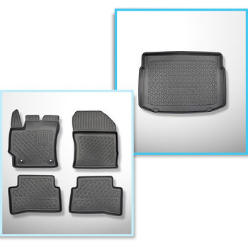Sats bagagerumsmatta och bilmattor TPE PREMIUM måttillverkade till: Toyota Corol