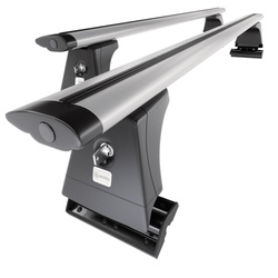 Taklasthållare till BMW Serie 5 F10 Limousine (2010-2017) - silver takräcke - takhållare -fästpunkter - Aluminium