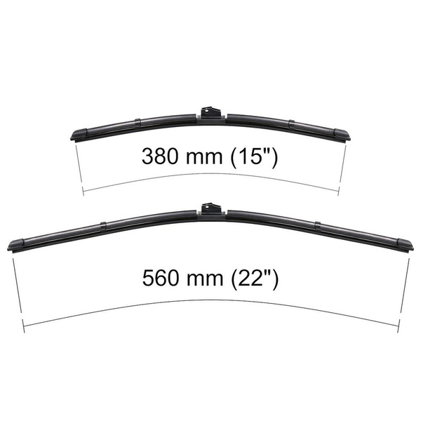 Vindrutetorkarblad till Lancia Musa Minibuss (10.2007-12.2012) - platta torkarblad