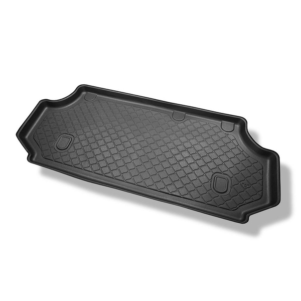 Sats bagagerumsmatta och bilmattor TPE måttillverkade till: Mercedes-Benz Vito BASE Tourer (10.2014-....) - bakom tredje sätesraden; Long version (axelavstånd 3200 mm, fordonets längd 5140 mm); oflyttbara säten, fästa i krokar; Compact, Long och Extra Lon