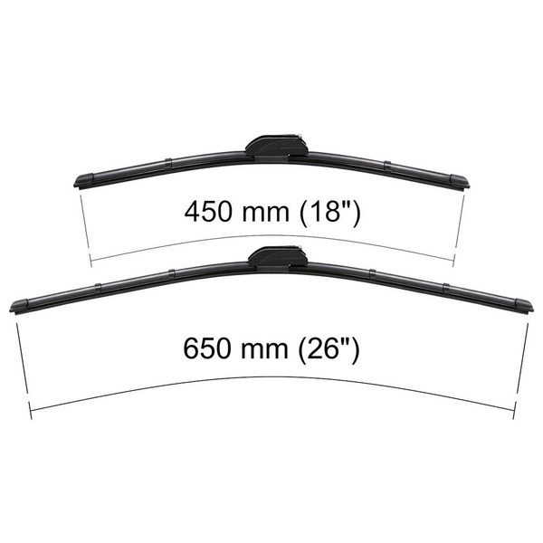 Vindrutetorkarblad till Nissan Almera Tino Minibuss (05.2000-12.2005) - platta torkarblad
