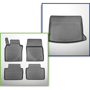 Sats bagagerumsmatta och bilmattor TPE måttillverkade till: Mazda CX-30 SUV (08.