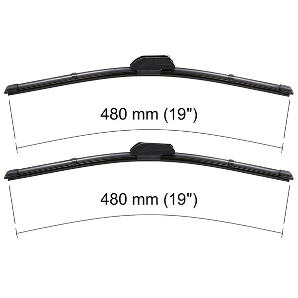 Vindrutetorkarblad till Fiat Seicento Kombikupé, Skåpbil (03.1998-12.2010) - platta torkarblad