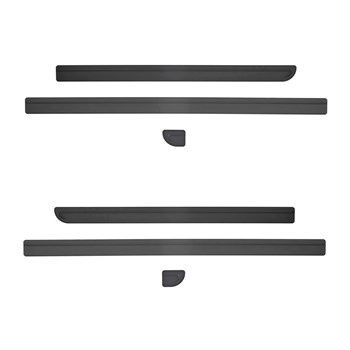 Svarta sidolister till bil Volkswagen Transporter T5 Skåpbil (2004-2015) - (kort