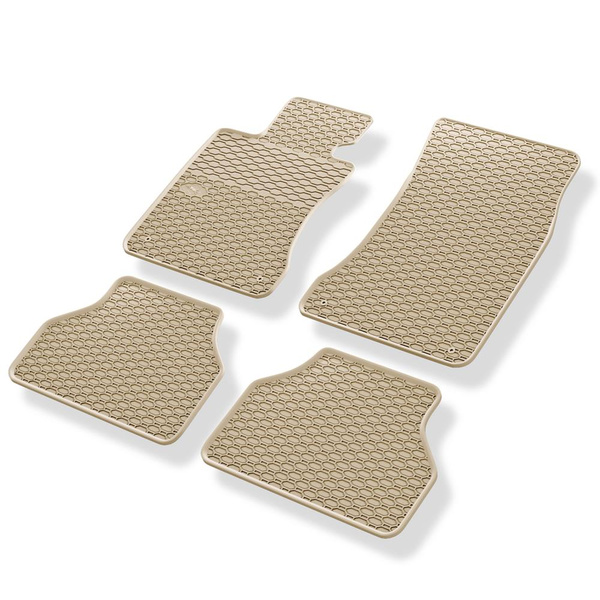Gummimattor till bil BMW Serie 5 E60, E61 Limousine, Touring (2003-2010) - beige - 4 st.
