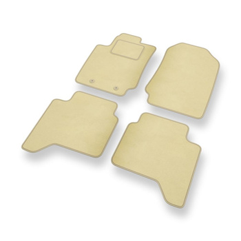 Velourmattor till Ford Ranger V Pick-Up (2012-2023) lång version - beige