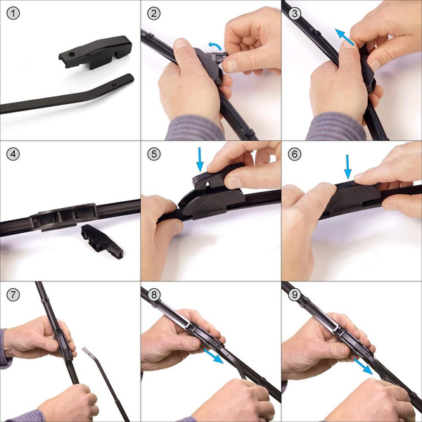 Vindrutetorkarblad till Ssangyong Rexton I SUV (09.2001-12.2010) - platta torkarblad