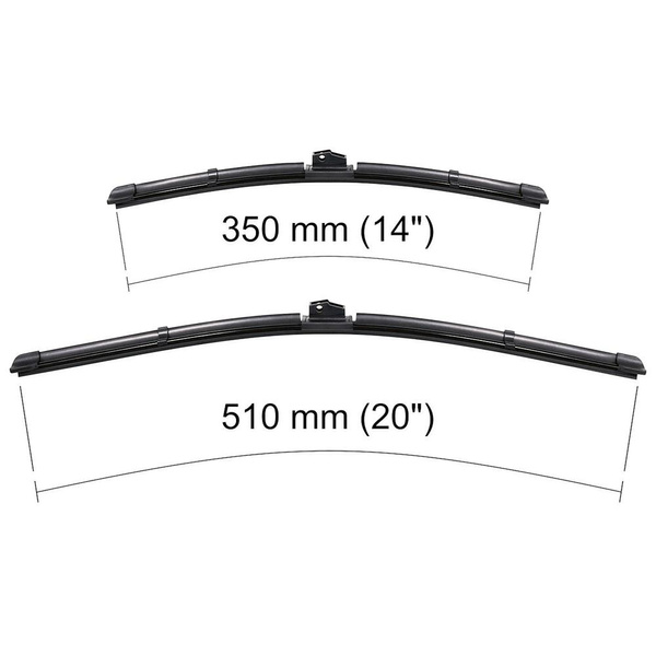 Vindrutetorkarblad till Smart Fortwo III Kombikupé, Cabriolet (11.2014-2020) - platta torkarblad