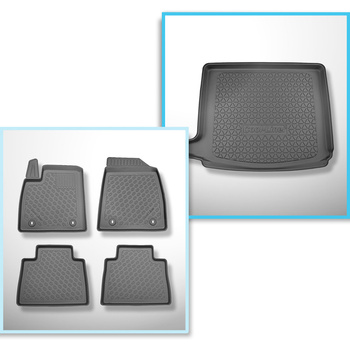 Sats bagagerumsmatta och bilmattor TPE PREMIUM måttillverkade till: MG HS SUV (0