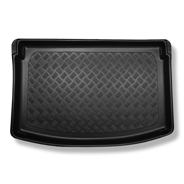 Bagagerumsmattor till Mazda CX-3 SUV (06.2015-12.2021) - för övre (även med subwoofer) och nedre (endast utan subwoofer) nivå av rörligt bagagerumsgolv