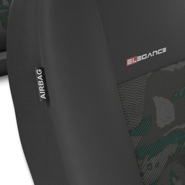 Universella sätesöverdrag till Fiat Panda II, III (2003-....) - grön