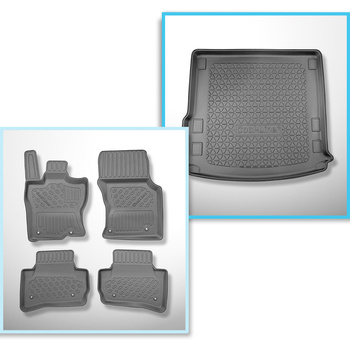 Sats bagagerumsmatta och bilmattor TPE PREMIUM måttillverkade till: Land Rover R