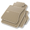 Gummimattor till bil BMW Serie 5 E60, E61 Limousine, Touring (2003-2010) - beige - 4 st.