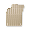 Gummimattor till bil Audi A6 C6 Avant, Limousine (2004-2011) - beige - 4 st.