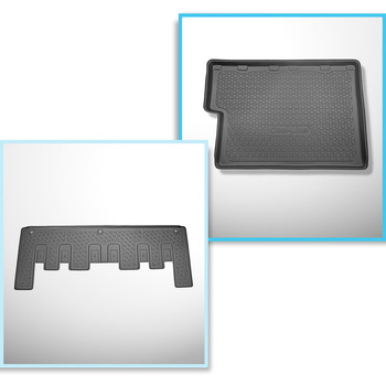 Sats bagagerumsmatta och bilmattor TPE PREMIUM måttillverkade till: Ford Tourneo