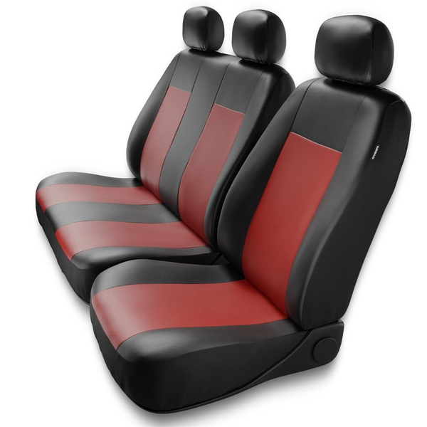 Universella sätesöverdrag till Peugeot Partner I, II, III (1996-....) - röd