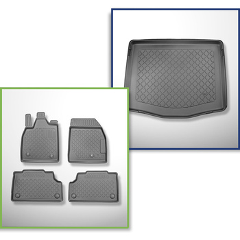 Sats bagagerumsmatta och bilmattor TPE måttillverkade till: Ford Mustang Mach-E 