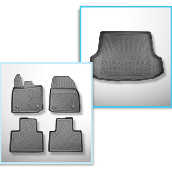 Sats bagagerumsmatta och bilmattor TPE PREMIUM måttillverkade till: Lexus RX V (