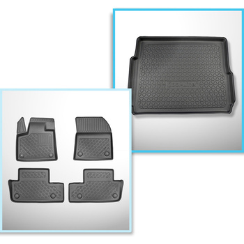 Sats bagagerumsmatta och bilmattor TPE PREMIUM måttillverkade till: Peugeot 3008