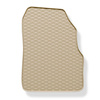 Gummimattor till bil Renault Scenic II Minibuss (2003-2009) - beige - 3 st.