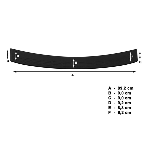 Svart list för bakre stötfångare till Seat Altea XL MPV (2006-2015)