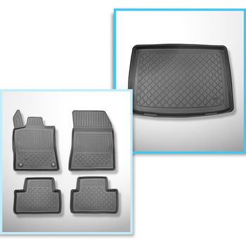 Sats bagagerumsmatta och bilmattor TPE måttillverkade till: Opel Astra L (VI) Ko