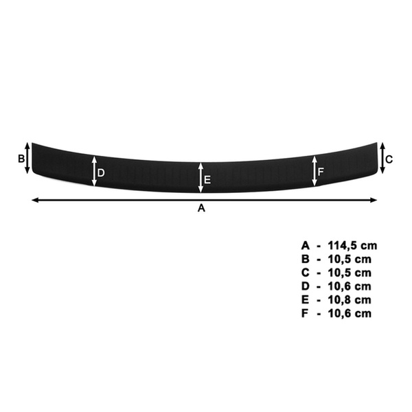 Svart list för bakre stötfångare till Suzuki SX4 Crossover (2006-2013)