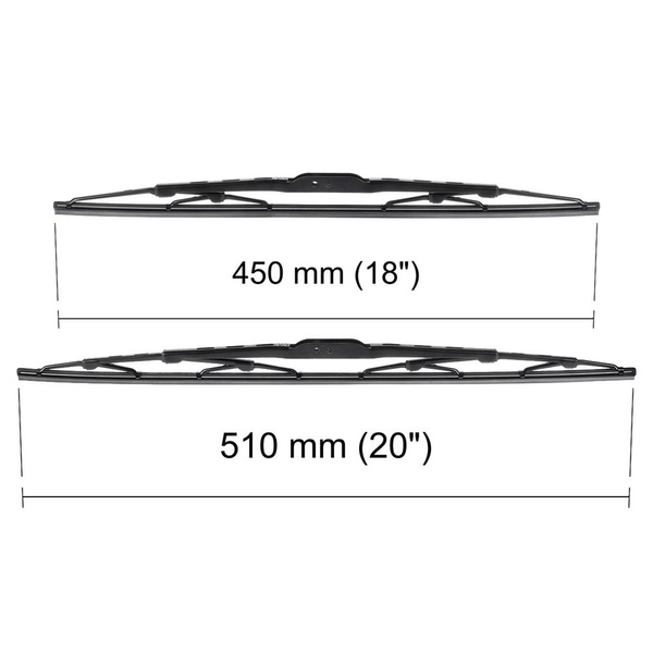Vindrutetorkarblad till Toyota Corolla E10, E11 Kupé, Kombikupé, Kombi, Kombisedan, Sedan (05.1992-08.2002) - standard torkarblad