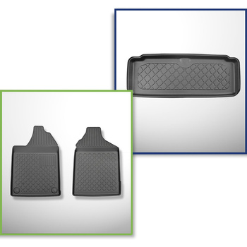Sats bagagerumsmatta och bilmattor TPE måttillverkade till: Aixam Crossline Cros