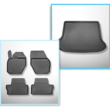 Sats bagagerumsmatta och bilmattor TPE måttillverkade till: Volvo XC60 I SUV (10