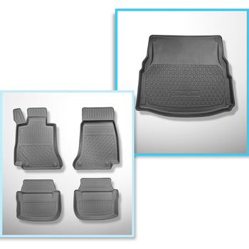 Sats bagagerumsmatta och bilmattor TPE PREMIUM måttillverkade till: Mercedes-Ben