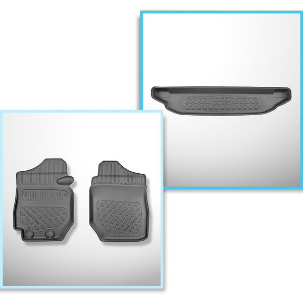 Sats bagagerumsmatta och bilmattor TPE PREMIUM måttillverkade till: Suzuki Jimny II GJ SUV (10.2018-2020)