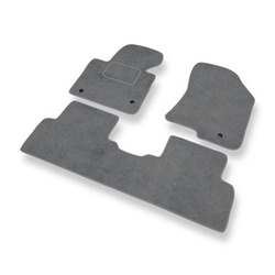 Velourmattor till Kia Carens IV Minibuss (2013-2019) - gråa