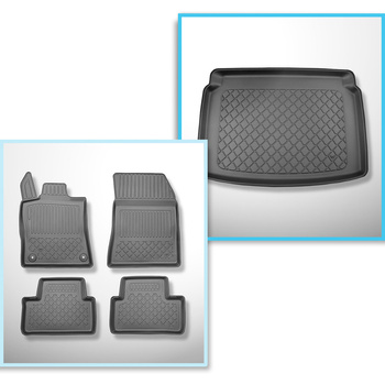 Sats bagagerumsmatta och bilmattor TPE måttillverkade till: Opel Astra L (VI) Ko
