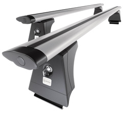 Taklasthållare till Volvo XC60 SUV (2008-2017) - silver takräcke - takhållare -integrerad reling - Aluminium