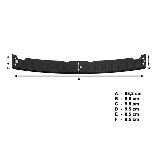 Svart list för bakre stötfångare till Hyundai i10 Kombikupé (2007-2012)